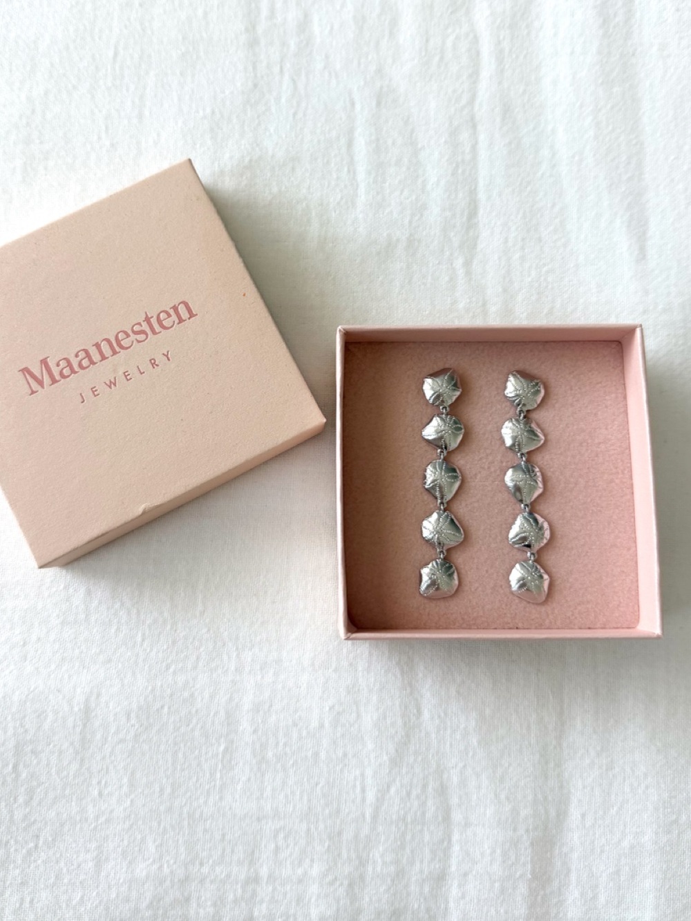 Maanesten Silver Kesha Shell Drop Earrings